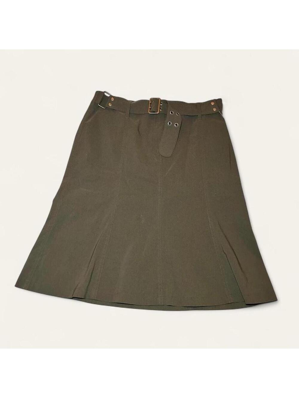 Ricki’s Green Y2K Skirt With Built-In Belt Size 6
